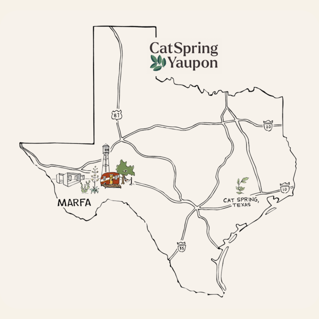 Marfa Dark Roast Yaupon – Rich & Toasty - Loose Leaf and Teabags