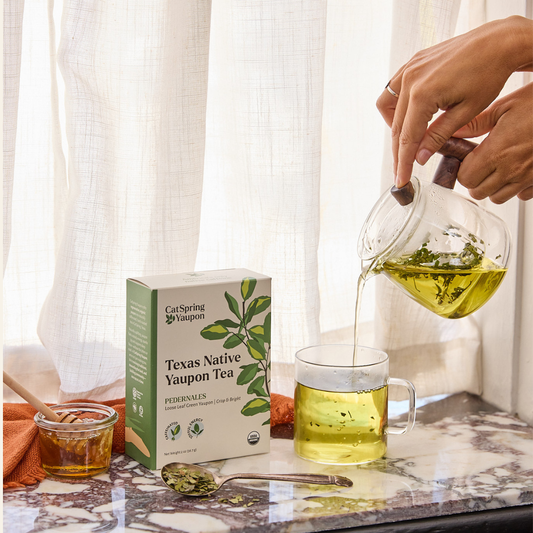 Pedernales Green Yaupon – Green Yaupon – Loose Leaf & Teabags