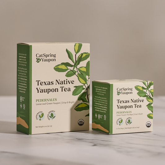 Pedernales Green Yaupon – Green Yaupon – Loose Leaf & Teabags