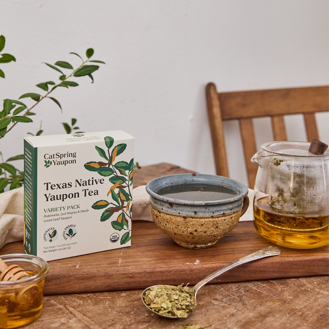 Loose Leaf Yaupon Variety Pack – Green, Medium & Dark Roasts